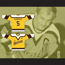 Load image into Gallery viewer, Rod Bloomfield 5 Binghamton Broome Dusters Yellow Hockey Jersey
