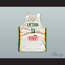 Load image into Gallery viewer, Rokas Gadiliauskas 13 Lietuva Lithuania White Basketball Jersey
