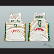 Load image into Gallery viewer, Rokas Gadiliauskas 13 Lietuva Lithuania White Basketball Jersey