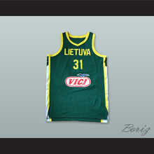 Load image into Gallery viewer, Rokas Giedraitis 31 Lietuva Lithuania Green Basketball Jersey