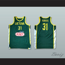 Load image into Gallery viewer, Rokas Giedraitis 31 Lietuva Lithuania Green Basketball Jersey