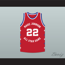 Load image into Gallery viewer, Rolando Blackman 22 Magic Johnson All Star Game Red Basketball Jersey 1990 Midsummer Night's Magic Charity Event