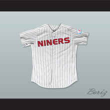 Load image into Gallery viewer, Rom 13 Deep Space Niners White Pinstriped Baseball Jersey