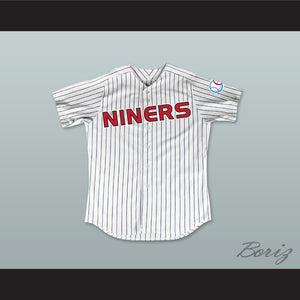 Rom 13 Deep Space Niners White Pinstriped Baseball Jersey