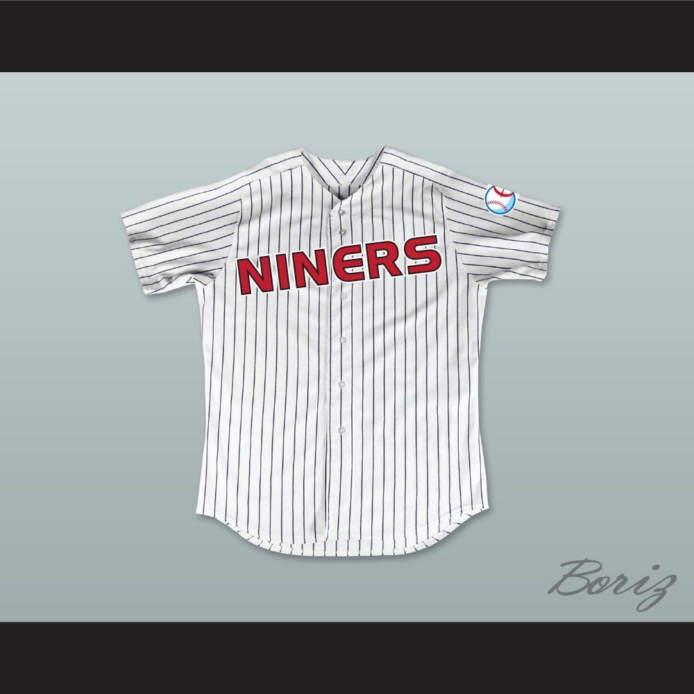 Rom 13 Deep Space Niners White Pinstriped Baseball Jersey