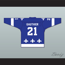 Load image into Gallery viewer, Roma Gauthier 21 Le National de Quebec Blue Hockey Jersey- Lance et compte (He Shoots, He Scores)