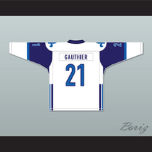 Load image into Gallery viewer, Roma Gauthier 21 Le National de Quebec Away Hockey Jersey- Lance et compte (He Shoots, He Scores)