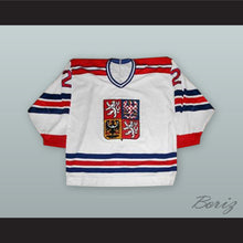 Load image into Gallery viewer, Roman Turek 2 Czech Republic National Team White Hockey Jersey