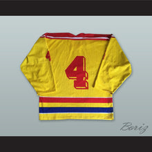 Load image into Gallery viewer, Romania 4 Yellow Hockey Jersey