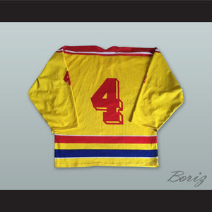Romania 4 Yellow Hockey Jersey
