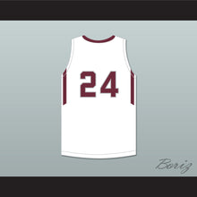 Load image into Gallery viewer, Ron Harper Jr 24 Don Bosco Preparatory High School Ironmen White Basketball Jersey 1