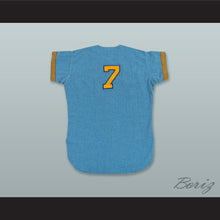Load image into Gallery viewer, Ron Plaza 7 Seattle Pilots Light Blue Baseball Jersey