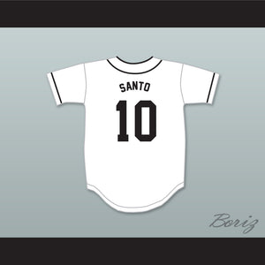 Ron Santo 10 Franklin High School Quakers White Baseball Jersey 2
