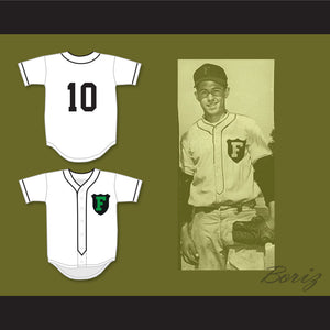 Ron Santo 10 Franklin High School Quakers White Baseball Jersey 1