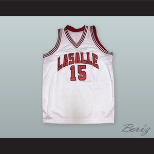 Ron Artest 15 LaSalle Academy White Basketball Jersey