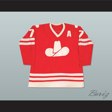 Load image into Gallery viewer, Ron Chipperfield 7 WHA Calgary Cowboys Hockey Jersey