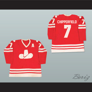 Ron Chipperfield 7 WHA Calgary Cowboys Hockey Jersey