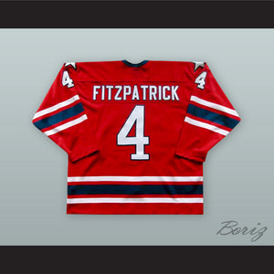Rory Fitzpatrick 4 Rochester Americans Red Hockey Jersey