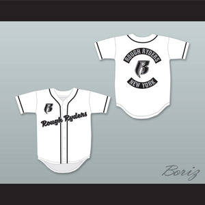 Rough Ryders White Baseball Jersey