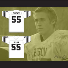 Load image into Gallery viewer, Roy Chutney 55 Blue Springs Bison High School White Football Jersey The Slaughter Rule