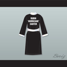 Load image into Gallery viewer, Rubin &#39;Hurricane&#39; Carter Black Satin Full Boxing Robe