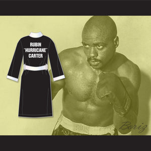 Rubin 'Hurricane' Carter Black Satin Full Boxing Robe