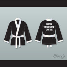 Load image into Gallery viewer, Rubin &#39;Hurricane&#39; Carter Black Satin Half Boxing Robe