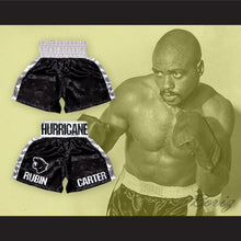 Load image into Gallery viewer, Rubin &#39;The Hurricane&#39; Carter Black Boxing Shorts