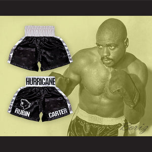 Rubin 'The Hurricane' Carter Black Boxing Shorts