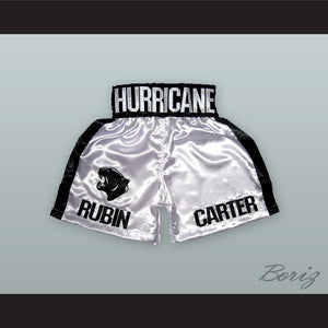 Rubin 'The Hurricane' Carter White Boxing Shorts