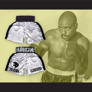 Rubin 'The Hurricane' Carter White Boxing Shorts