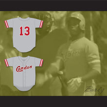 Load image into Gallery viewer, Rudy 13 Camden Braves Gray Baseball Jersey Brewster&#39;s Millions