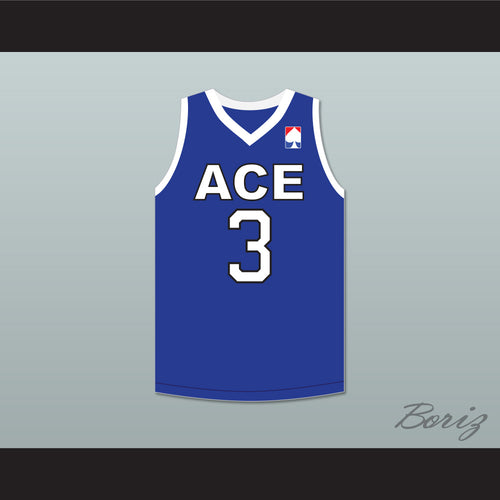 Rug 3 ACE Family Charity Blue Basketball Jersey