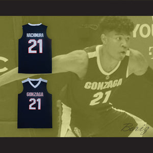 Rui Hachimura 21 Gonzaga Navy Blue Basketball Jersey