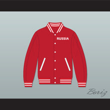 Load image into Gallery viewer, Russia Red Varsity Letterman Jacket-Style Sweatshirt