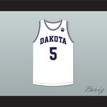 Load image into Gallery viewer, Ryan Rollins 5 Dakota High School Cougars White Basketball Jersey 1