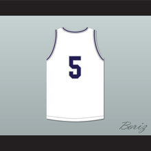 Load image into Gallery viewer, Ryan Rollins 5 Dakota High School Cougars White Basketball Jersey 1