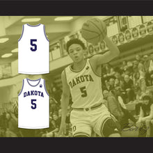 Load image into Gallery viewer, Ryan Rollins 5 Dakota High School Cougars White Basketball Jersey 1