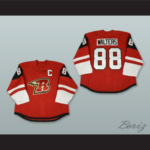 Ryan Walters 88 Rapid City Rush Red Hockey Jersey