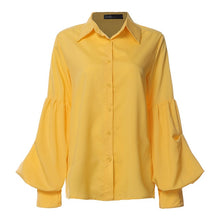 Load image into Gallery viewer, S-5XL Women Polka Dot Tops and Blouses 2021 Celmia Autumn Lantern Sleeve Casual Shirts Retro Loose Buttons Female Party Blusas