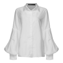 Load image into Gallery viewer, S-5XL Women Polka Dot Tops and Blouses 2021 Celmia Autumn Lantern Sleeve Casual Shirts Retro Loose Buttons Female Party Blusas