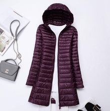 Load image into Gallery viewer, SEDUTMO Winter Long Ultra Light Duck Down Jackets Women Plus Size 3XL Down Coat Spring Puffer Jacket Slim Hooded Parkas ED230