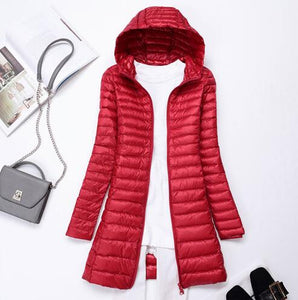 SEDUTMO Winter Long Ultra Light Duck Down Jackets Women Plus Size 3XL Down Coat Spring Puffer Jacket Slim Hooded Parkas ED230