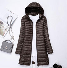 Load image into Gallery viewer, SEDUTMO Winter Long Ultra Light Duck Down Jackets Women Plus Size 3XL Down Coat Spring Puffer Jacket Slim Hooded Parkas ED230