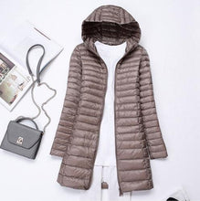 Load image into Gallery viewer, SEDUTMO Winter Long Ultra Light Duck Down Jackets Women Plus Size 3XL Down Coat Spring Puffer Jacket Slim Hooded Parkas ED230