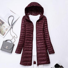 Load image into Gallery viewer, SEDUTMO Winter Long Ultra Light Duck Down Jackets Women Plus Size 3XL Down Coat Spring Puffer Jacket Slim Hooded Parkas ED230