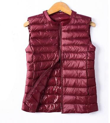 SEDUTMO Winter Ultra Light  Womens Down Jackets Plus Size 3XL Vest Duck Down Doat Short Puffer Jacket O-neck Waistcoat ED036