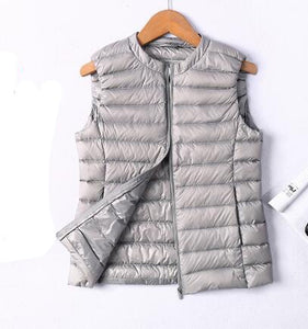 SEDUTMO Winter Ultra Light  Womens Down Jackets Plus Size 3XL Vest Duck Down Doat Short Puffer Jacket O-neck Waistcoat ED036