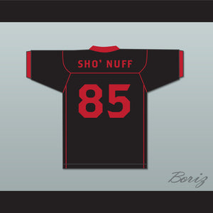 The Shogun of Harlem Sho' Nuff 85 Black Football Jersey