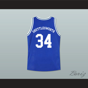 Jesus Shuttlesworth 34 Blue Lincoln High School Basketball Jersey He Got Game